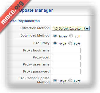 Joomla Update Manager Ayarlar Joomla Update Manager Ayarlar