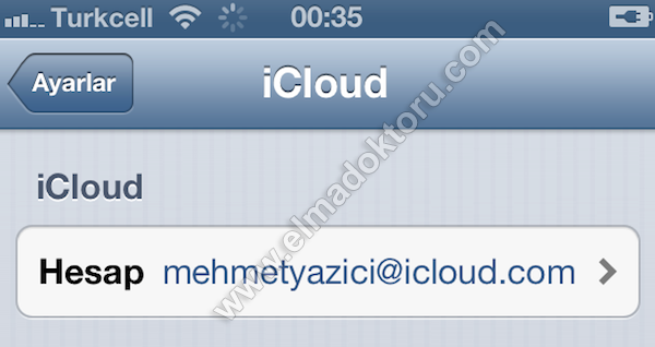 iOS 6 Beta 3 ve iCloud Eposta Adresi