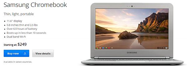 Samsung destekli Google Chromebook