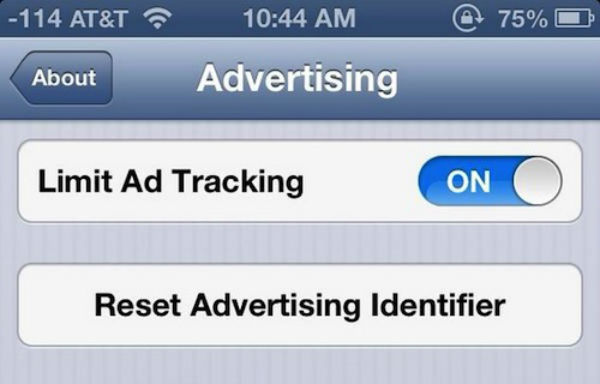 iOS 6.1 reklam tanımlayıcıları sıfırlama