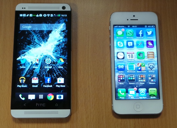 HTC One iPhone 5