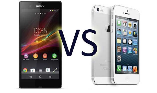 Sony xpreia z ile iphone 5