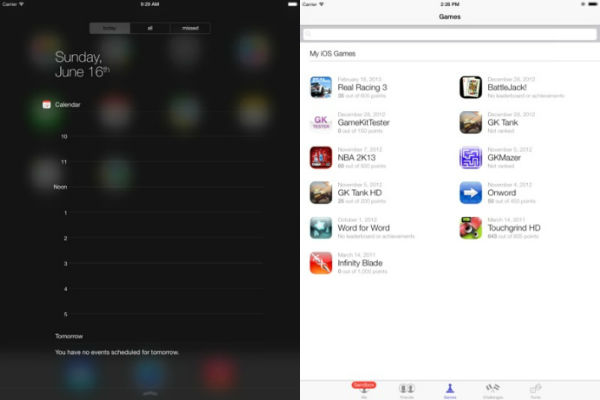 iOS 7 iPad ekran görüntüsü
