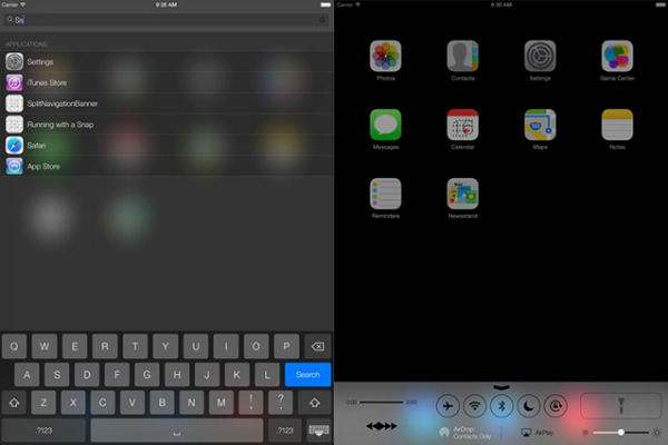 iOS 7 iPad ekran görüntüsü