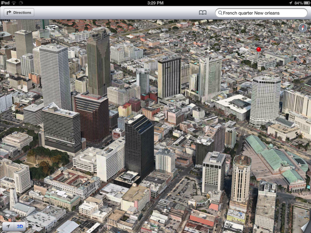 iOS 6 3D Haritalar
