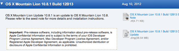 OS X Mountain Lion 10.8.1