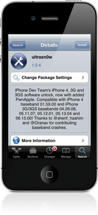iPhone 4 ve 3GS Ultrasn0w Unlock iOS 5