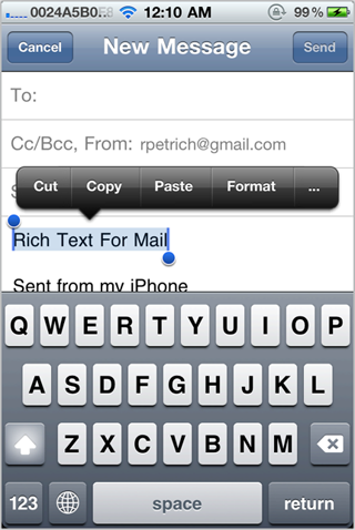 Rich Text For Mail
