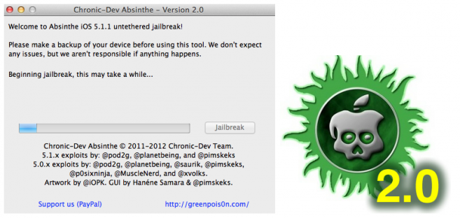 Absinthe 2.0 iOS 5.1.1 Untethered Jailbreak