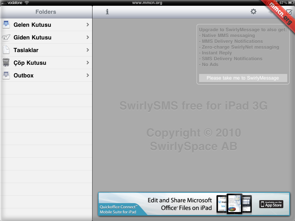 Swirly SMS iPad 3G