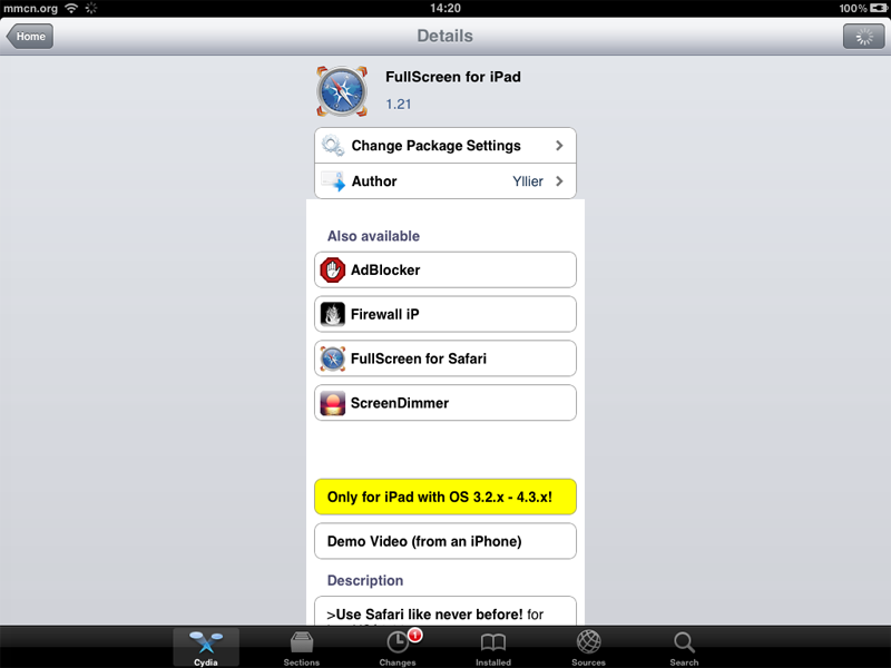FullScreen For iPad