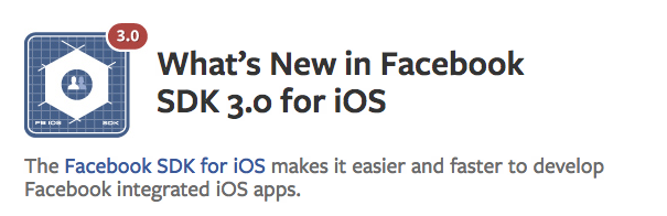 iOS İçin Facebook SDK 3.0 Yayınlandı