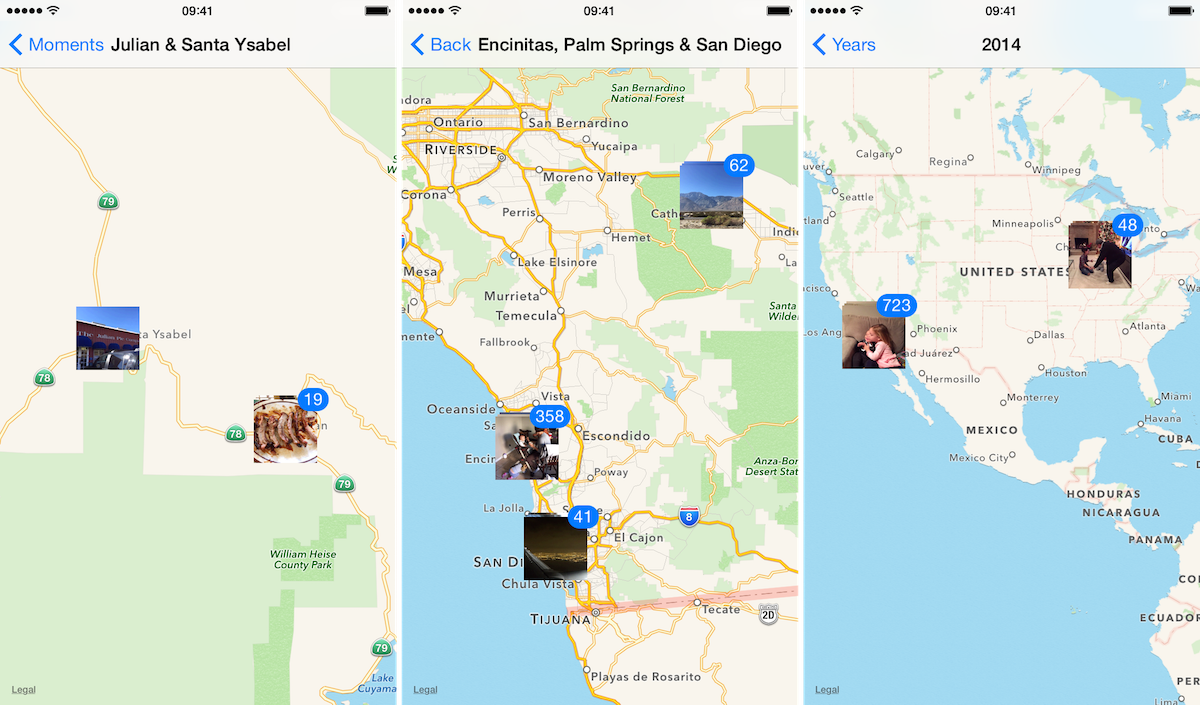 Location-Moments-Collections-Years-Photos-app